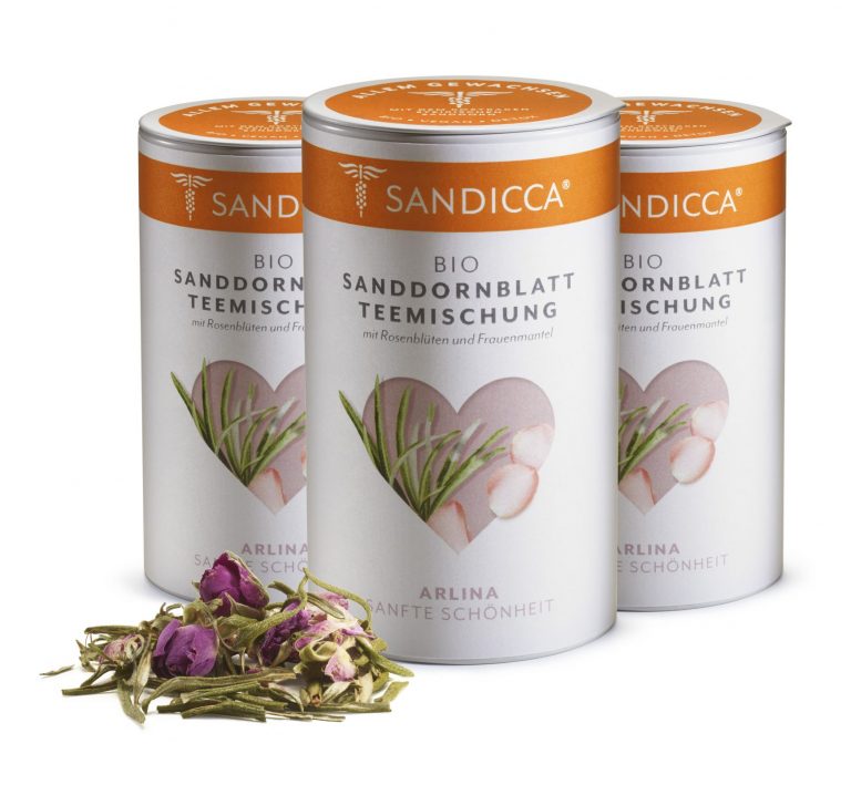 Bio Sanddorn Teemischung Detox aus Österreich mit Bio Sanddornblatt, Rosenblüte und Frauenmantel