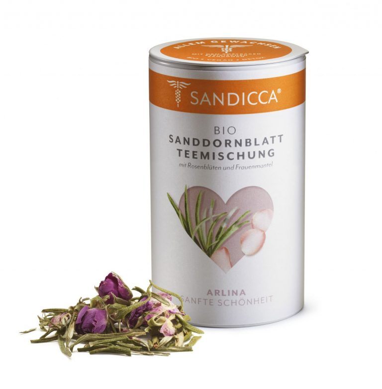 Bio Sanddorn Teemischung Detox aus Österreich mit Bio Sanddornblatt, Rosenblüte und Frauenmantel